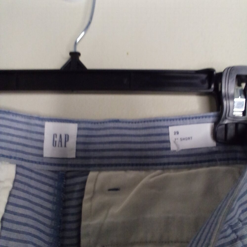 Gap Shorts Women 29 7" Short Casual Stripe Blue - Picture 8 of 14